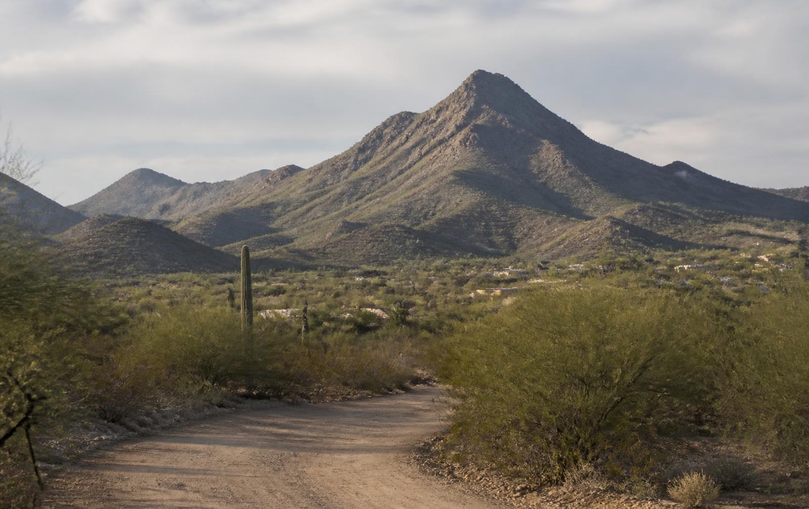 Black Mountain rising above the desert near Cave Creek, Arizona
